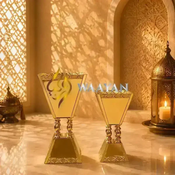 13B_1 Gold Metal Arabic Incense Burner - (S and M Sizes)