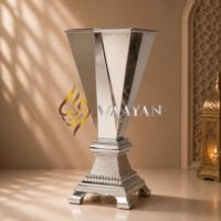 B17-1 Luxury Metallic Arabian Incense Burner - S, M, L Sizes in Silver and Gold