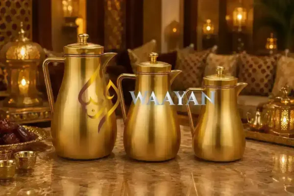 G_(1) Luxury 3pc Gold Flask Set - 1.3L, 1L, 0.5L