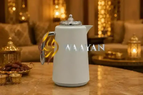 3‑Piece Premium Ivory Grey and Silver Flask Set