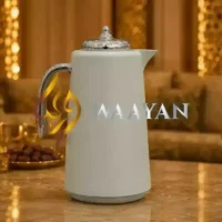 3‑Piece Premium Ivory Grey and Silver Flask Set