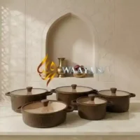 IMG_7847-clean 10pc Non-Stick Induction Casserole Set - Brown Color