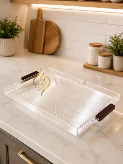 IMG_8116-clean Textured Acrylic Trays with Dark Handles - (S, M, L)