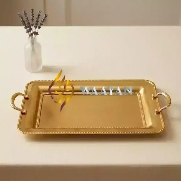 IMG_8145-clean Premium Beaded Gold Metal Serving Tray with Handles