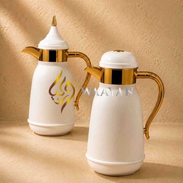 J1-6 Dallah Flask Set — Luxury 2‑Piece Insulated Dallah Carafes (1L + 1L)