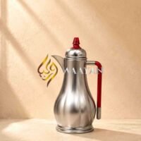 J5-1-3 Premium Brushed Silver Dallah Thermal Flasks Set - (1L + 1L)