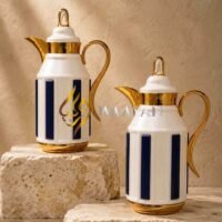 JSECOND-1-1 Luxury Contemporary Thermal Flasks Dallah Set – (1l + 1L)