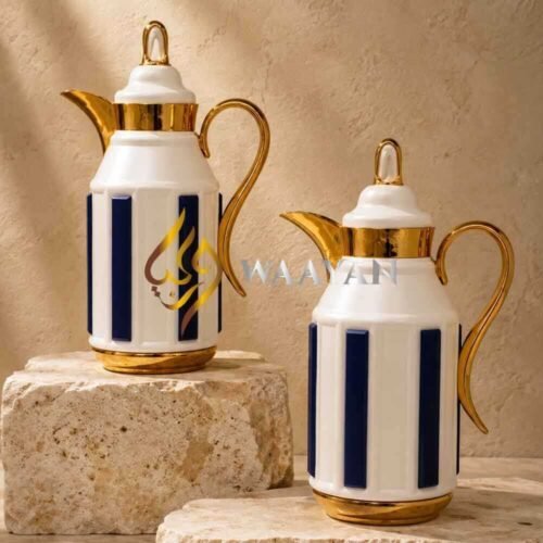 JSECOND-1-1 Luxury Contemporary Thermal Flasks Dallah Set – (1l + 1L)