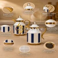 JSECOND-1-4 Luxury Contemporary Thermal Flasks Dallah Set – (1l + 1L)