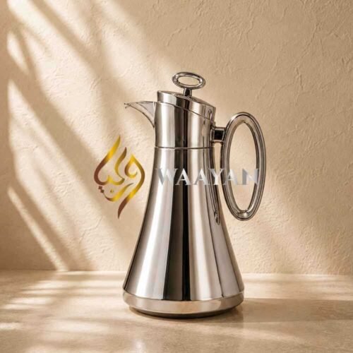 JTHIRD-2-2 Dallah Flask Set — Luxury 2‑Piece Insulated Glass Flasks (1L + 1L)