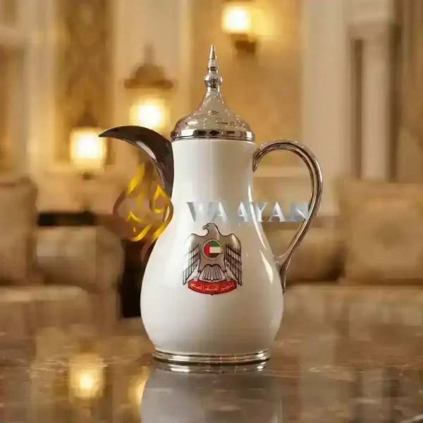 WUAES (5) Luxury UAE Emblem Dallah Flask for Gahwa - 1L