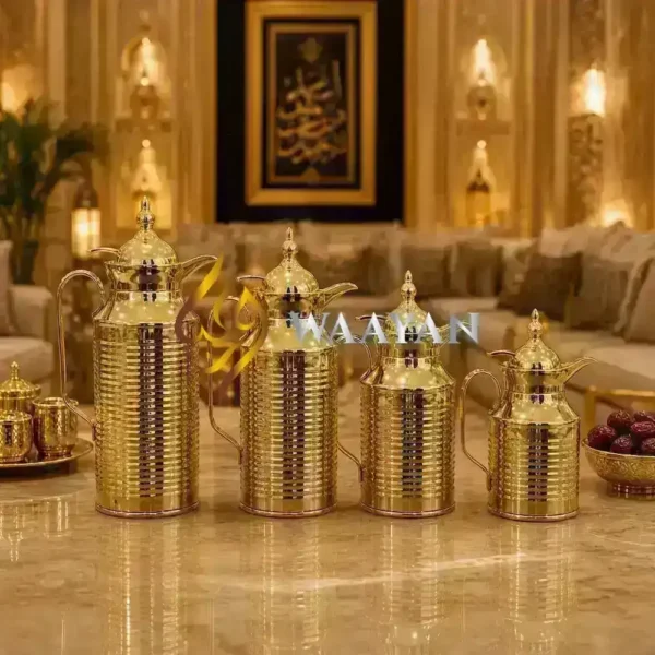 alt Luxury 4pc Gold Thermal Flask Set (1L, 0.8L, 0.6L, 0.4L)