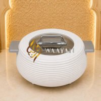 b2-4 Premium Insulated White Hot Pot Casserole with Polymer Lid (3L, 4L, 5L)