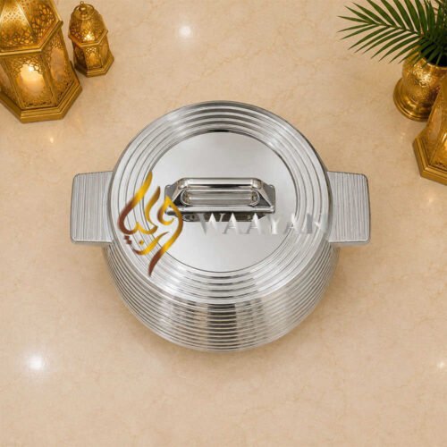 Premium Insulated Silver Chrome Hot Pot – Size (3L, 4L, 5L)