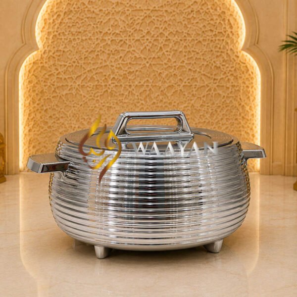 b3-4 Premium Insulated Silver Chrome Hot Pot – Size (3L, 4L, 5L)