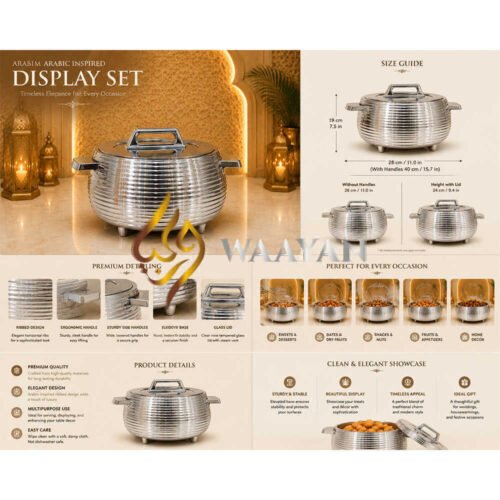 Premium Insulated Silver Chrome Hot Pot – Size (3L, 4L, 5L)