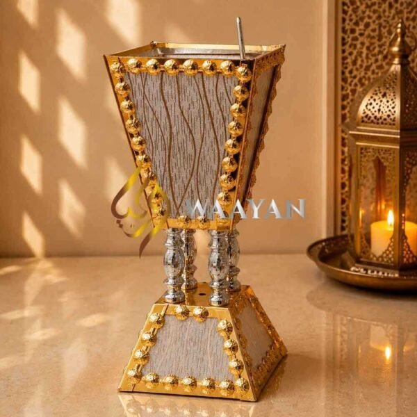 b5-4 Arabian Metal Incense Burners – Gold Silver