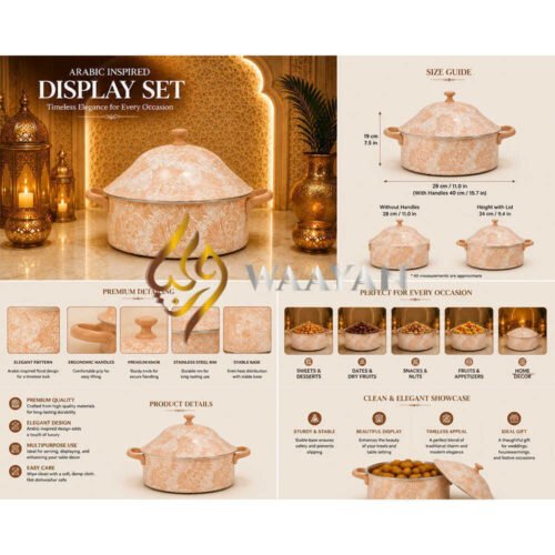 b5-43 Premium Stainless Steel Peach Floral Print Hot Pot (2.5L, 3.5L, 4.5L)