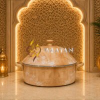 b6-4 Premium Stainless Steel Caramel Floral Swirl Hot Pot (2.5L, 3.5L, 4.5L)