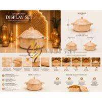 b6-42 Premium Stainless Steel Caramel Floral Swirl Hot Pot (2.5L, 3.5L, 4.5L)