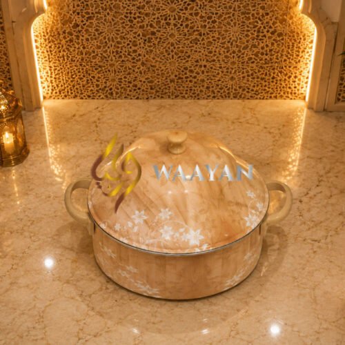 b6-6 Premium Stainless Steel Caramel Floral Swirl Hot Pot (2.5L, 3.5L, 4.5L)