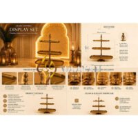 c-a-5-1 Antique Brass 3-Tier Sweets and Candy Stand