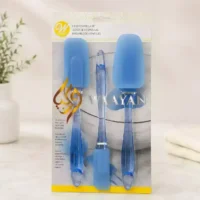 3PCBSSS1 (4) Premium 3-Piece Blue Silicone Spatula Set (27.5cm, 23.5cm, 20.5cm)