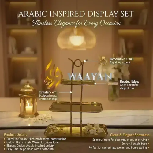 Elegant 3-Tier Gold Sweet and Dessert Serving Stand