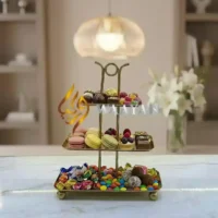 Elegant 3-Tier Gold Sweet and Dessert Serving Stand