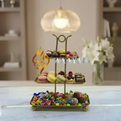 Elegant 3-Tier Gold Sweet and Dessert Serving Stand