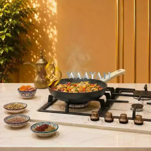 CCGCS1 (6) Premium 9Pc Ceramic Cookware Set | Granite Non‑Stick Tempered Glass Lids