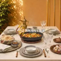 CCGCS1 (7) Premium 9Pc Ceramic Cookware Set | Granite Non‑Stick Tempered Glass Lids