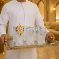 6-piece clear glass tumblers for tea and juice