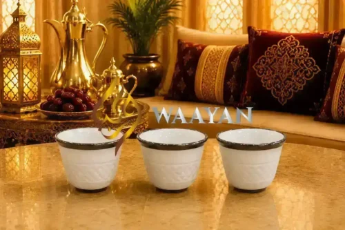 CCWP (3) Luxury 12pc Porcelain Cawa Cup Set for Arabic Coffee