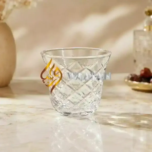 12-Piece Solitaire Diamond Crystal Glass Cawa Cup Set