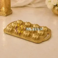 NBCT12 (1) Nordic Ware Braided Mini Bundt Pan - Gold (0.72L)
