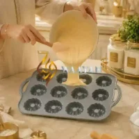 NBCT12 (3) Nordic Ware Braided Mini Bundt Pan - Gold (0.72L)