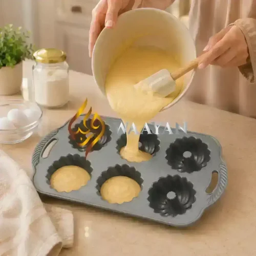 NBTG6 (1) Nordic Ware Mini Bundtlette Pan - 6 Cavity Gold (4.5 Cup / 1.06L)