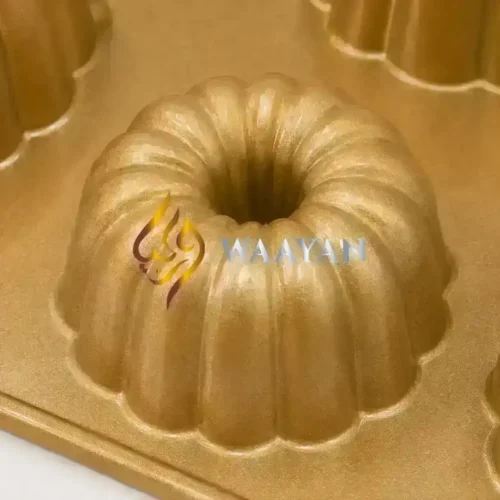 NBTG6 (3) Nordic Ware Mini Bundtlette Pan - 6 Cavity Gold (4.5 Cup / 1.06L)