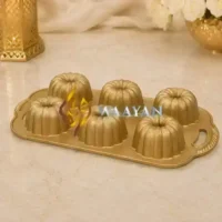 NBTG6 (5) Nordic Ware Mini Bundtlette Pan - 6 Cavity Gold (4.5 Cup / 1.06L)