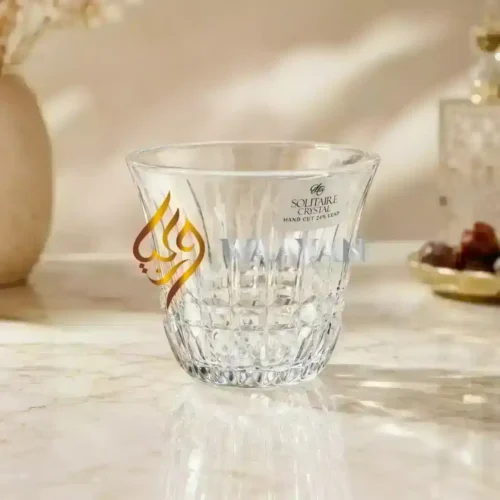 SCGCCS12 (4) 12-Piece Solitaire Hand-Cut 24% Lead Crystal Cawa Cup Set
