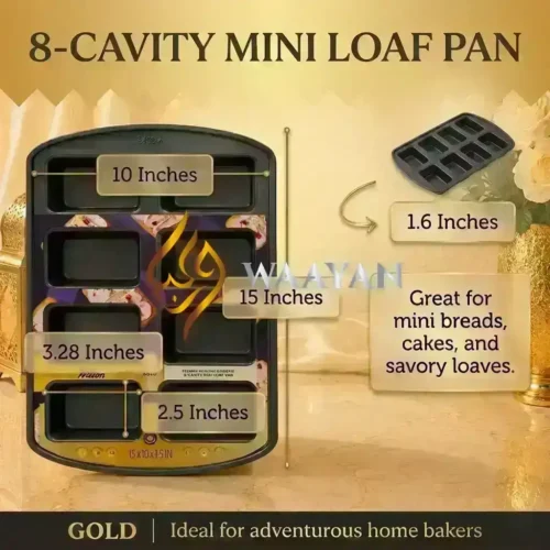 W8CMCP (2) Wilton Perfect Results Non-Stick 8-Cavity Mini Loaf Pan