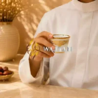 WGPCCSAS127 (5) Premium 12‑Piece Porcelain Cawa Cup Set with Gold Embellished Design