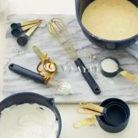 WNG10PMMS (7) Wilton Navy and Gold 10-Piece Mix and Measure Set