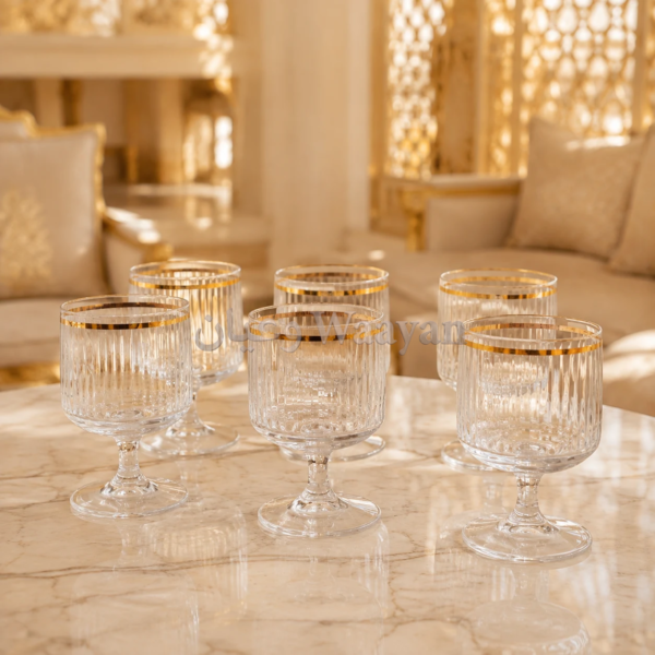 6pgs1.3 (2) WAAYAN Footed Crystal Tumblers Luxury Arabian Homeware UAE