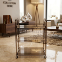 WAAYAN Smoked Amber Trolley Luxury Arabian Homeware UAE WAAYAN Smoked Amber Trolley Luxury Arabian Homeware UAE