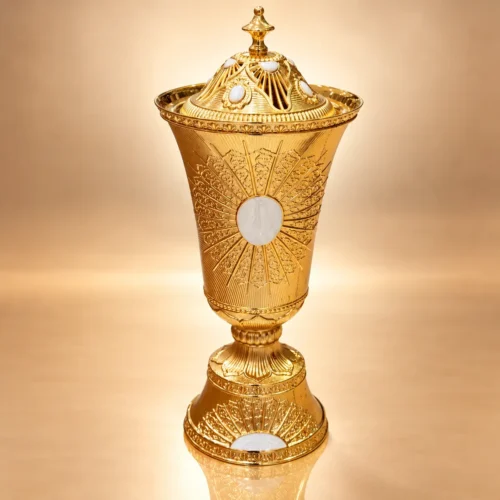 WAAYAN Golden Bakhoor Burner Luxury Arabian Homeware UAE