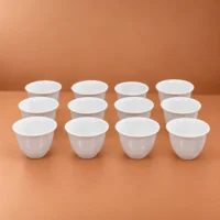White Cawa Cup Set, 12 Pieces, 120 Cc WAAYAN White Cawa Cups Luxury Arabian Homeware UAE